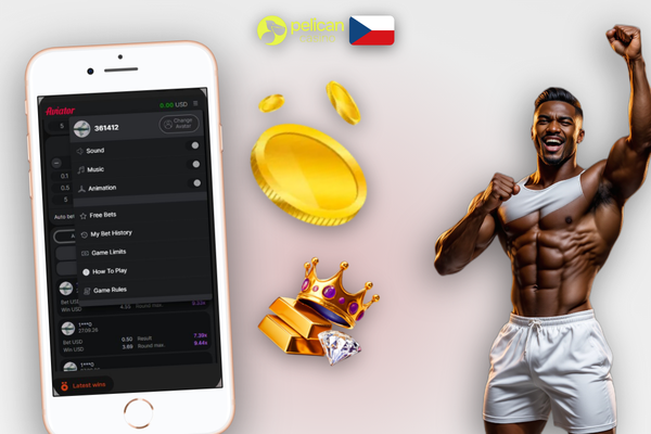 Herní obrazovka Aviator v Pelican Casino s multiplikátorem 2,37x a sázkovými panely