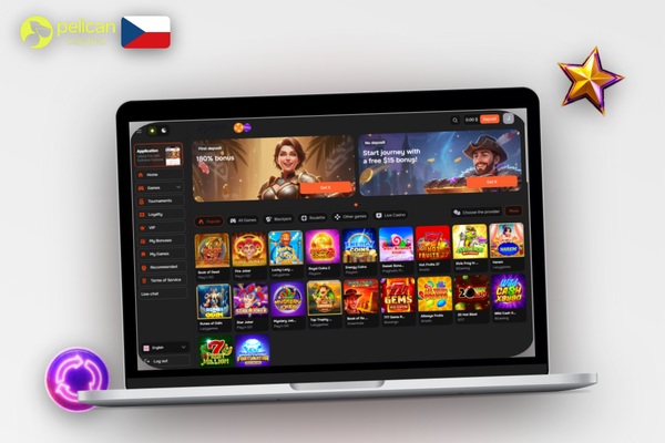 Přihlášení do Pelican Casino v prohlížeči na notebooku – žádné stahování, okamžitý přístup