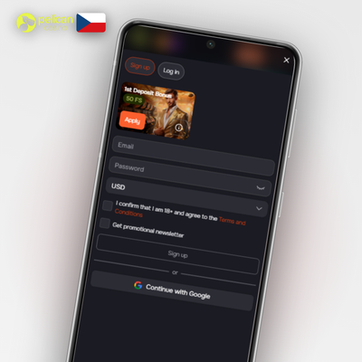 Ikona smartphonu s SMS kódem pro ověření účtu při registraci v Pelican Casino